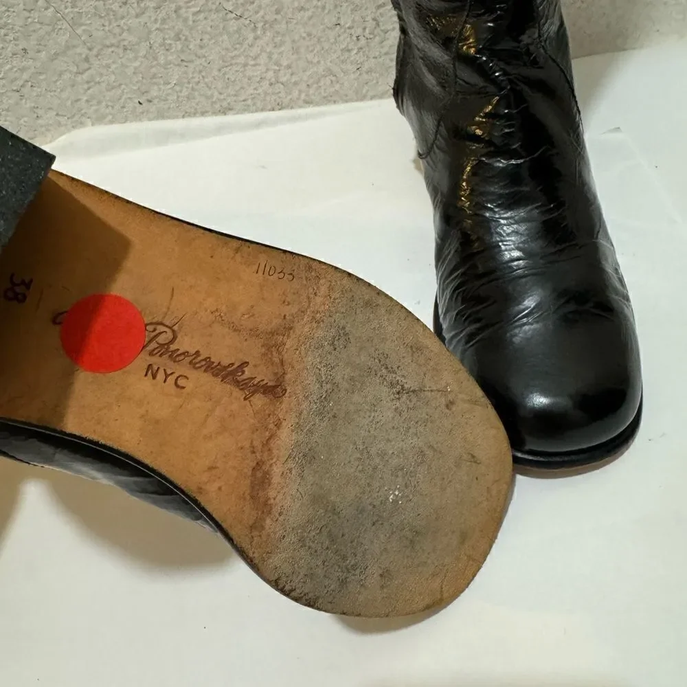 ANYA Ponorovskaya NYC boots women size 38 patent